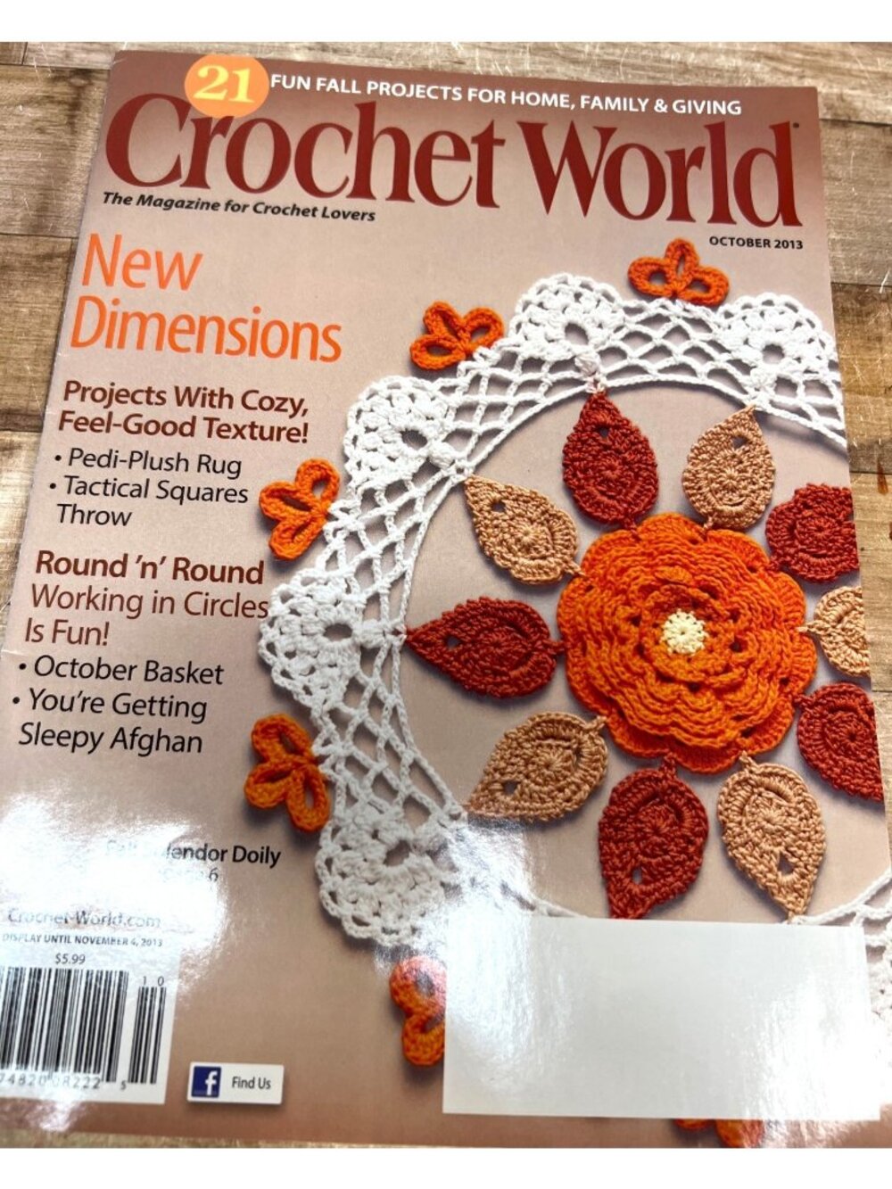 Crochet World Magazine Featuring 21 Fall Crochet Projects Patterns